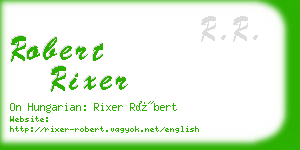 robert rixer business card